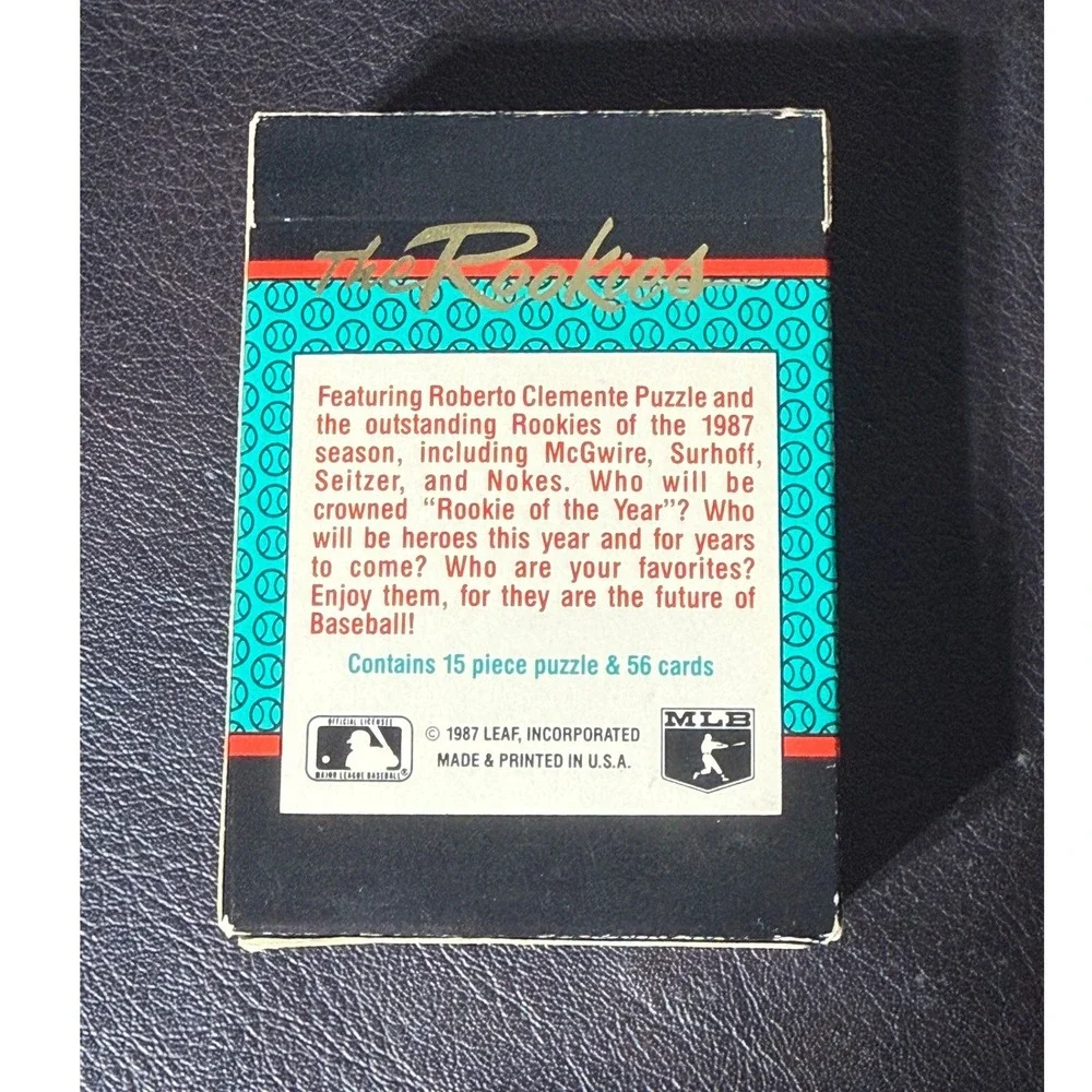 1987 Donruss The Rookies Baseball Card Set Mark McGwire Roberto Clemente Puzzle